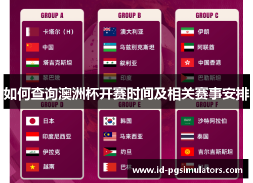 如何查询澳洲杯开赛时间及相关赛事安排 如何查询澳洲杯开赛时间及相关赛事安排